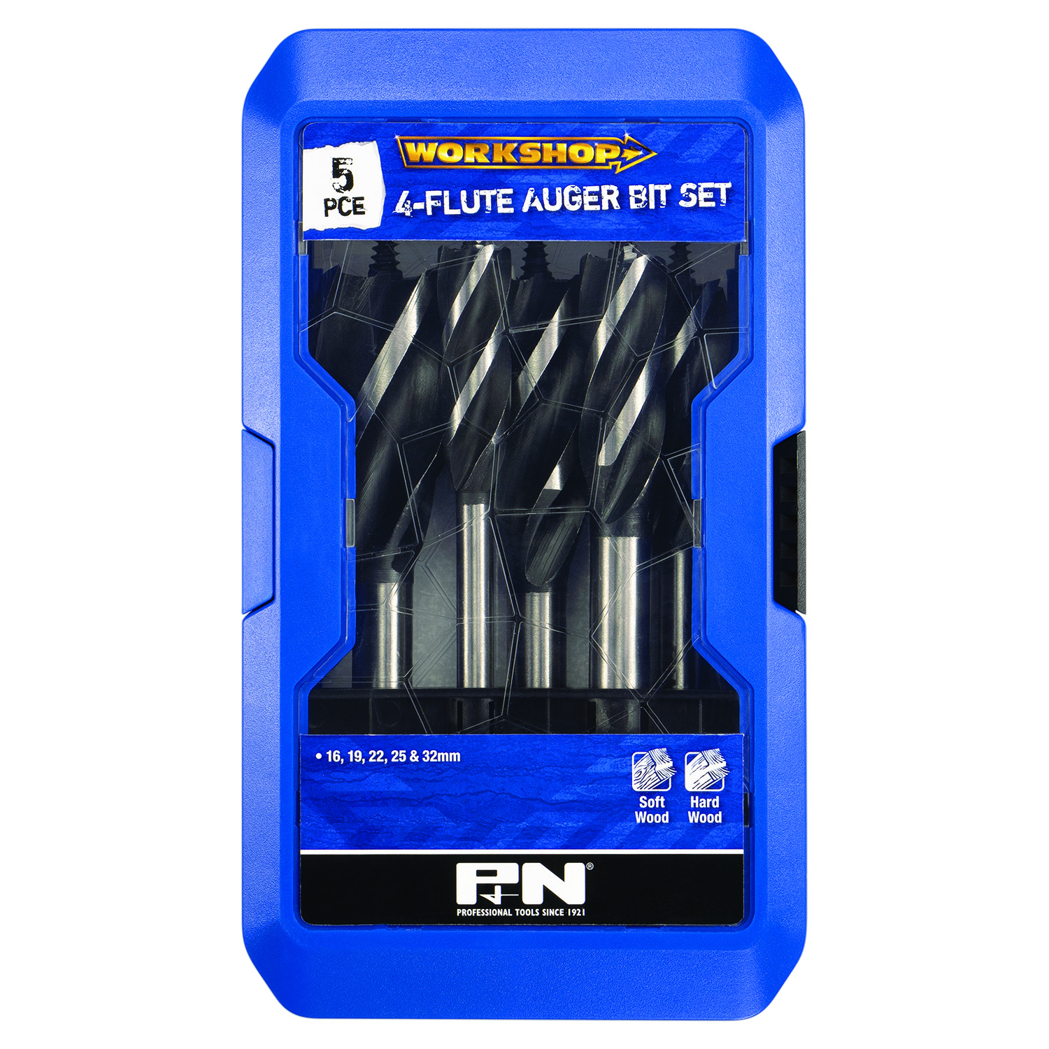 DRILL SET AUGER 4 FLUTE 16 32MM 5PC P N Carbitool